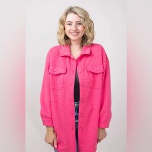Simply Southern Vibrant Pink Utility Jacket